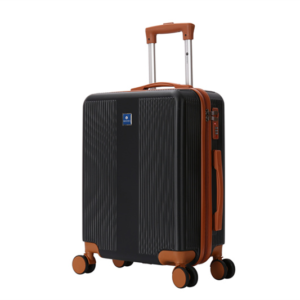 Cabin Luggage Brown Fittings Suitcase with Spinner Wheels Trolley Case (XHA253)
