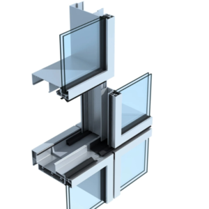Building Materials, High-Quality Glass Curtain Walls, Curtain Walls Windows Aluminum Steel Frame Thermal Break Impact Double Glazed American