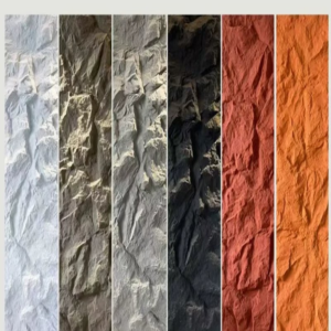 3D Polyurethane Artificial Stone Exterior Artificial Faux Wall Panels PU Stone Waterproof Durable